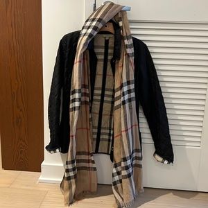 Burberry scarf. Made for spring. Light weight.